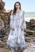 QALAMKAR - 3PC LAWN SEQUIN CHIKANKAARI EMBROIDERED SHIRT WITH COTTON NET SEQUIN EMBROIDERED DUPATTA AND TROUSER - HML2215