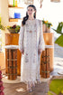 QALAMKAR - 3PC LAWN CHIKANKAARI EMBROIDERED SHIRT WITH ORGANZA EMBROIDERED DUPATTA AND TROUSER - Hml2188