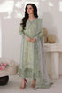 QALAMKAR - 3PC LAWN EMBROIDERED SHIRT WITH CHIFFON PRINTED DUPATTA AND TROUSER - HML2806