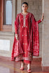 CROSS STITCH - 3PC DHANAK EMBROIDERED SHIRT WITH TWILL PRINTED SHAWL AND TROUSER - HML1929