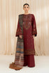 SAPPHIRE - 3PC DHANAK EMBROIDERED SHIRT WITH TWILL PRINTED SHAWL AND TROUSER - Hml2378
