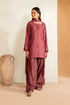 IZNIK - 3PC DHANAK EMBROIDERED SHIRT WITH TWILL PRINTED SHAWL AND TROUSER - HML2393
