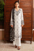 AFSANAH - 3PC DHANAK EMBROIDERED SHIRT WITH TWILL PRINTED SHAWL AND TROUSER - HML1963