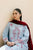 ZARA SHAH JAHAN - 3PC DHANAK EMBROIDERED SHIRT WITH DHANAK EMBROIDERED SHAWL AND TROUSER - HML2329