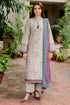 JAZMIN - 3PC DHANAK EMBROIDERED SHIRT WITH TWILL PRINTED SHAWL AND TROUSER - Hml1827