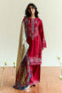 ZARA SHAH JAHAN - 3PC DHANAK EMBROIDERED SHIRT WITH TWILL PRINTED SHAWL AND TROUSER - HML2339