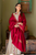 AISLING - 3PC DHANAK EMBROIDERED SHIRT WITH PRINTED SHAWL AND TROUSER - HML1498