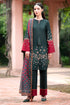 JAZMIN - 3PC KHADDAR EMBROIDERED SHIRT WITH TWILL PRINTED SHAWL AND TROUSER - HML1829