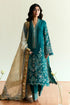 ZARA SHAH JAHAN - 3PC DHANAK EMBROIDERED SHIRT WITH TWILL PRINTED SHAWL AND TROUSER - HML2343