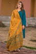 KAYSERIA - 3PC DHANAK EMBROIDERED SHIRT WITH DAHANK EMBROIDERED SHAWL AND TROUSER - HML1410