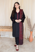 AISLING - 3PC DHANAK EMBROIDERED SHIRT WITH SLUB PRINTED SHAWL AND TROUSER - hml1386