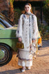 JADE - 3PC DHANAK EMBROIDERED SHIRT WITH TWILL PRINTED SHAWL AND TROUSER - HML2408