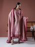 ASIM JOFA - 3PC DHANAK EMBROIDERED SHIRT WITH DHANAK EMBROIDERED SHAWL AND TROUSER - Hml2377
