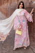 CRIMSON - 3PC LAWN PRINTED SHIRT WITH SILK PRINTED DUPATTA AND TROUSER - HML2999