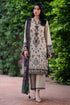 JAZMIN - 3PC DHANAK EMBROIDERED SHIRT WITH TWILL PRINTED SHAWL AND TROUSER - HML1882