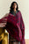 ZARA SHAH JAHAN - 3PC DHANAK EMBROIDERED SHIRT WITH TWILL PRINTED SHAWL AND EMBROIDERED TROUSER - Hml2314