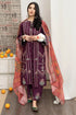 URGE - 3PC DHANAK EMBROIDERED SHIRT WITH TWILL PRINTED SHAWL AND EMBROIDERED TROUSER - HML2503