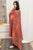 URGE - 3PC DHANAK EMBROIDERED SHIRT WITH TWILL PRINTED SHAWL AND EMBROIDERED TROUSER - HML2503