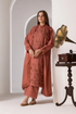 SOBIA NAZIR - 3PC DHANAK EMBROIDERED SHIRT WITH DHANAK EMBROIDERED SHAWL AND TROUSER - HML2027