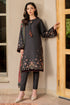 JAZMIN - 3PC DHANAK EMBROIDERED SHIRT WITH TWILL PRINTED SHAWL AND TROUSER - HML1912