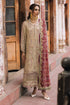 NUREH - 3PC DHANAK EMBROIDERED SHIRT WITH TWILL PRINTED SHAWL AND TROUSER - HML2596