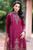 JAZMIN - 3PC DHANAK EMBROIDERED SHIRT WITH TWILL PRINTED SHAWL AND TROUSER - HZG2042