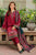 JAZMIN - 3PC KHADDAR EMBROIDERED SHIRT WITH TWILL PRINTED SHAWL AND TROUSER - hml1933