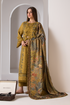 SOBIA NAZIR - 3PC DHANAK EMBROIDERED SHIRT WITH TWILL PRINTED SHAWL AND TROUSER - HML1923