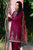 JAZMIN - 3PC DHANAK EMBROIDERED SHIRT WITH TWILL PRINTED SHAWL AND TROUSER - HZG2042