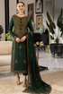ASIM JOFA - 3PC DHANAK EMBROIDERED SHIRT WITH CHIFFON EMBROIDERED DUPATTA AND TROUSER - Hml2414