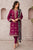 JAZMIN - 3PC DHANAK EMBROIDERED SHIRT WITH TWILL PRINTED SHAWL AND TROUSER - HML2406