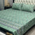 Premium 3PC Cotton Double Bed Bedsheet in sea green  HML10005