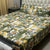 Luxury 3PC Cotton Double Bed Bedsheet in green floral print HML10002