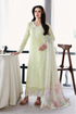 AZURE - 3PC LAWN EMBROIDERED SHIRT WITH CHIFFON PRINTED DUPATTA AND TROUSER - HML2782