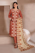 IZNIK - 3PC DHANAK EMBROIDERED SHIRT WITH TWILL PRINTED SHAWL AND TROUSER - HML2024