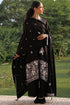 IMAGE - 3PC DHANAK EMBROIDERED SHIRT WITH DHANAK EMBROIDERED SHAWL AND TROUSER - HML2545