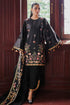 CROSS STITCH - 3PC DHANAK EMBROIDERED SHIRT WITH DHANAK EMBROIDERED SHAWL AND TROUSER - HML1804