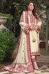 ASIM JOFA - 3PC DHANAK EMBROIDERED SHIRT WITH DHANAK EMBROIDERED SHAWL AND TROUSER - HML2481