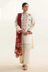 ZARA SHAH JAHAN - 3PC LAWN EMBROIDERED SHIRT WITH DIAMOND PRINTED DUPATTA AND TROUSER - Hml1685