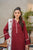 ZIVA - 3PC DHANAK EMBROIDERED SHIRT WITH TWILL PRINTED SHAWL AND TROUSER - HML1579