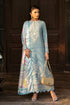 BIN ILYAAS - 3PC DHANAK EMBROIDERED SHIRT WITH TWILL PRINTED SHAWL AND TROUSER - Hml2463