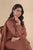 SAPPHIRE - 3PC DHANAK EMBROIDERED SHIRT WITH KHADI NET EMBROIDERED DUPATTA AND TROUSER - HML2439