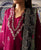 REPUBLIC WOMENSWEAR - 3PC DHANAK EMBROIDERED SHIRT WITH TWILL PRINTED SHAWL AND TROUSER - HML2403