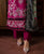 REPUBLIC WOMENSWEAR - 3PC DHANAK EMBROIDERED SHIRT WITH TWILL PRINTED SHAWL AND TROUSER - HML2403
