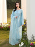 ALLYS - 3PC LAWN EMBROIDERED SHIRT WITH ORGANZA EMBROIDERED DUPATTA AND TROUSER - HML2830