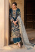 NUREH - 3PC DHANAK EMBROIDERED SHIRT WITH COTTON NET EMBROIDERED DUPATTA AND TROUSER - HML2441