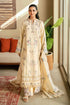 FLORENT - 3PC DHANAK EMBROIDERED SHIRT WITH DHANAK EMBROIDERED SHAWL AND TROUSER - HML2457
