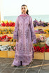 FLORENT - 3PC DHANAK EMBROIDERED SHIRT WITH TWILL PRINTED SHAWL AND TROUSER - Hml2300