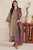 GARNET - 3PC DHANAK EMBROIDERED SHIRT WITH TWILL PRINTED SHAWL AND TROUSER - HML2431