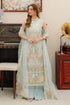 MAHNUR - 3PC LAWN CHIKANKAARI EMBROIDERED SHIRT WITH KHADDI NET EMBROIDERED DUPATTA AND TROUSER - HML2727